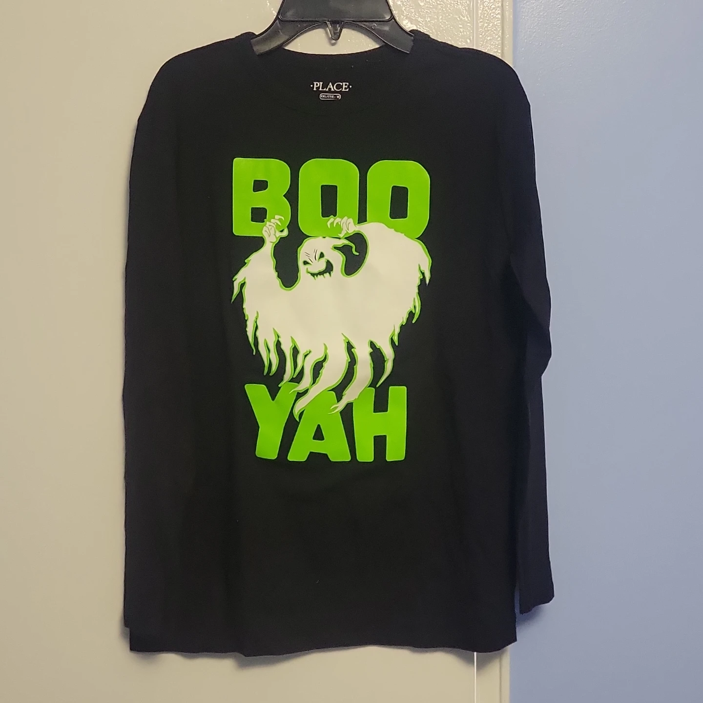 The Children's Place Long Sleeve Boo Yah Ghost Shirt XXL/16