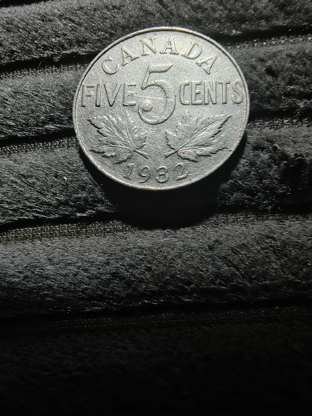 1932 Canadian 5 Cent Coin