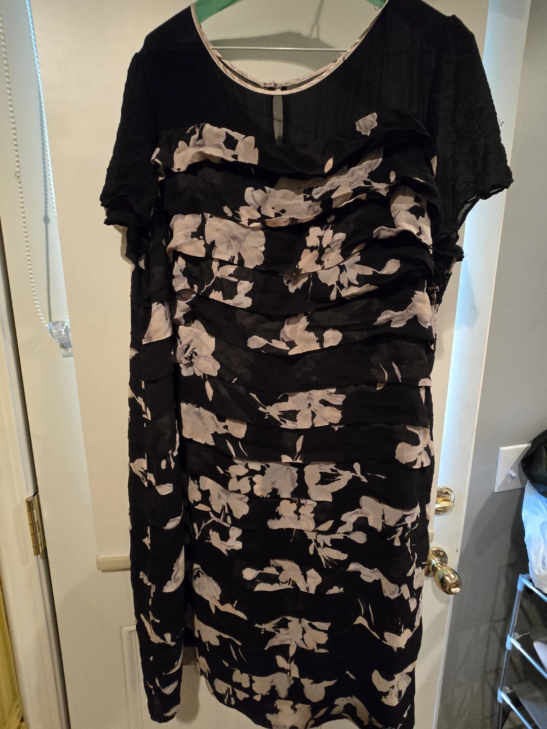 Black Floral Dress size 20