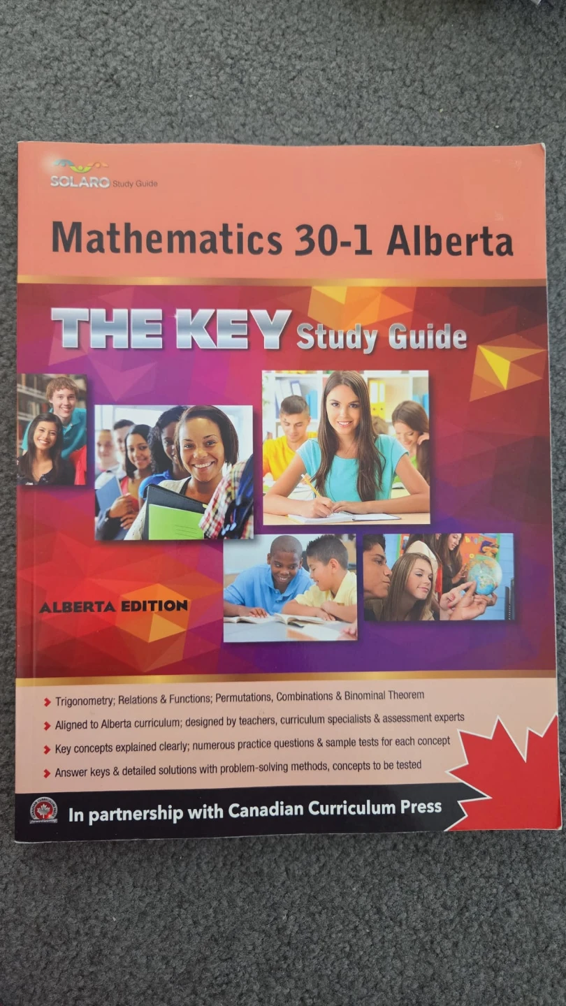 SOLARO Mathematics 30-1 Alberta Study Guide