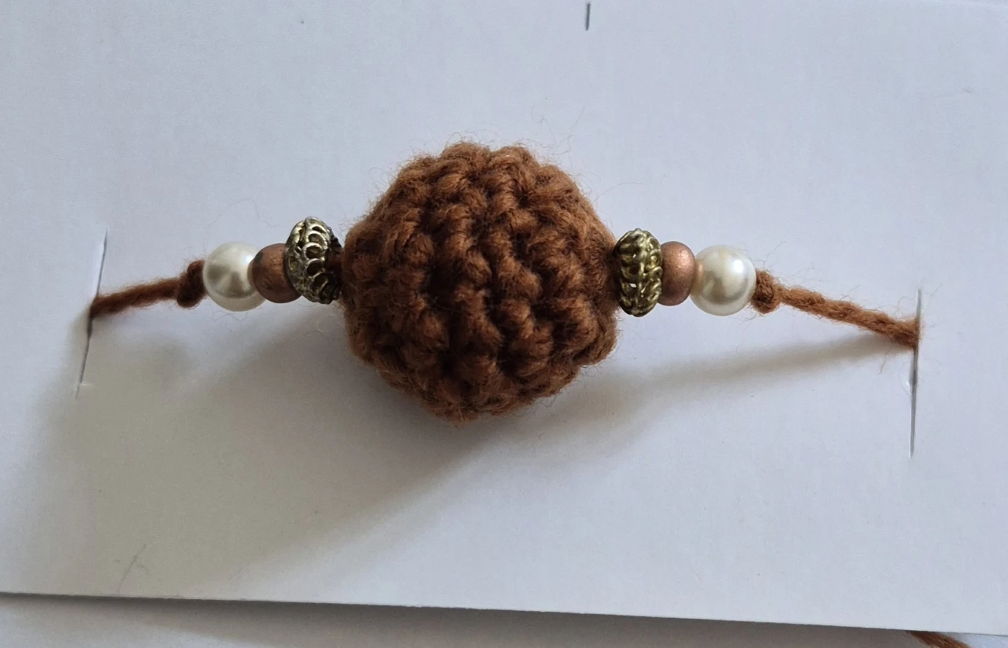 Handmade Crocheted Rakhi with Beads