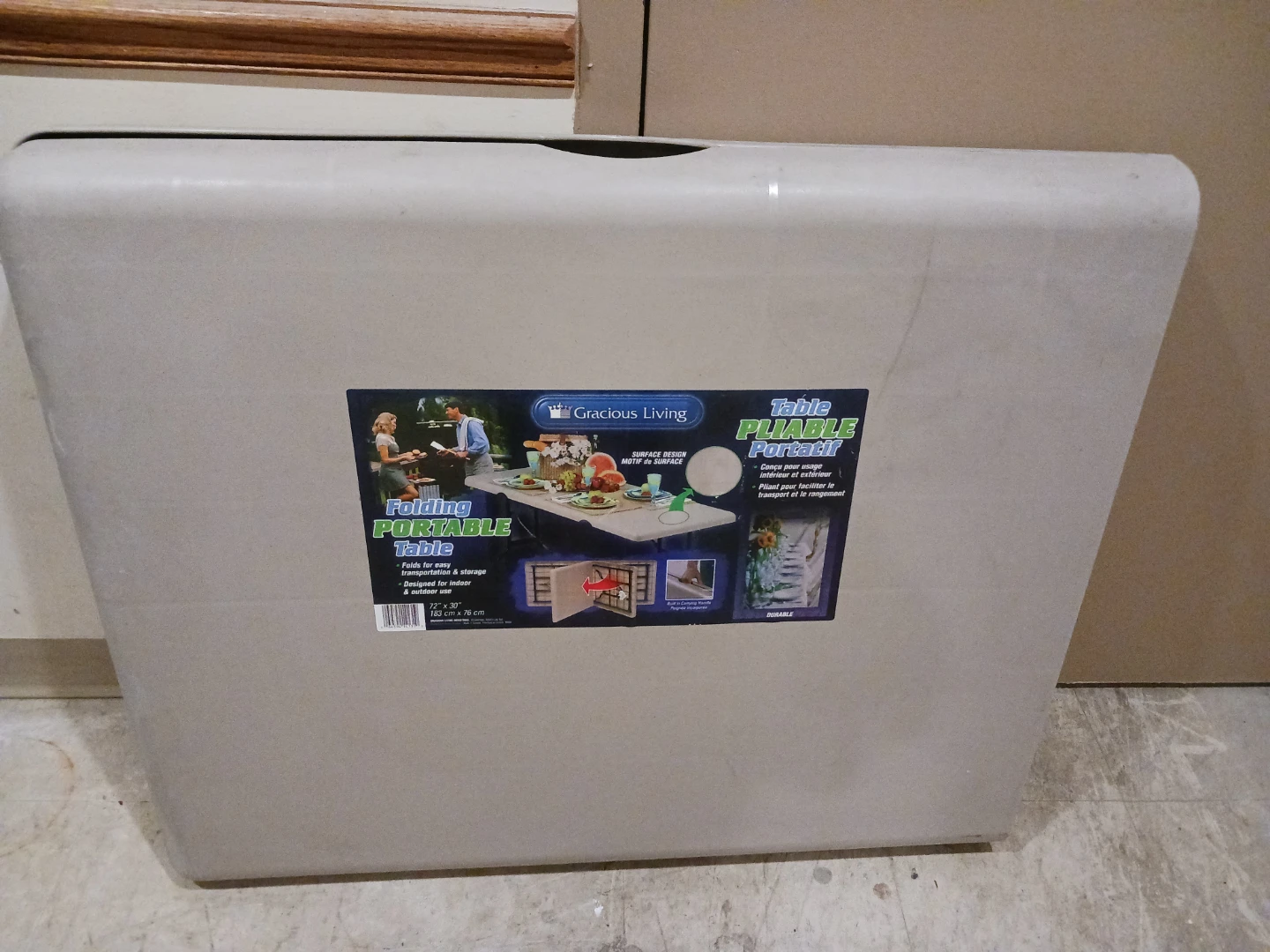 Gracious Living Folding Portable Table - photo 2