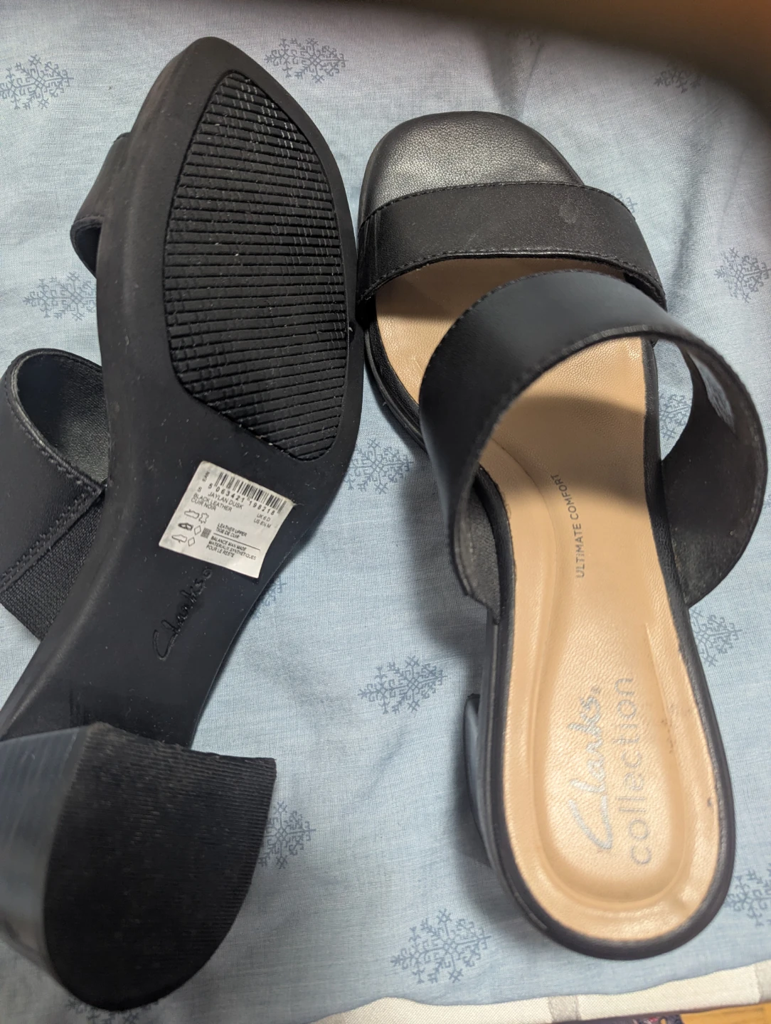 Clarks Collection Black Heeled Sandals - Size 8.5 US - photo 2