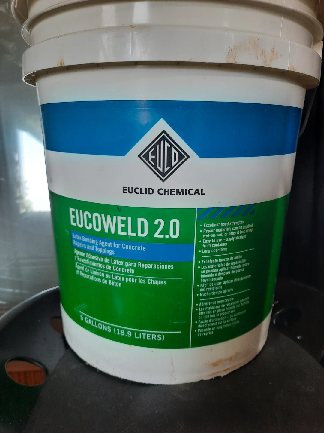 Euclid EUCOWELD 2.0 Latex Bonding Agent for Concrete - 5 Gallons