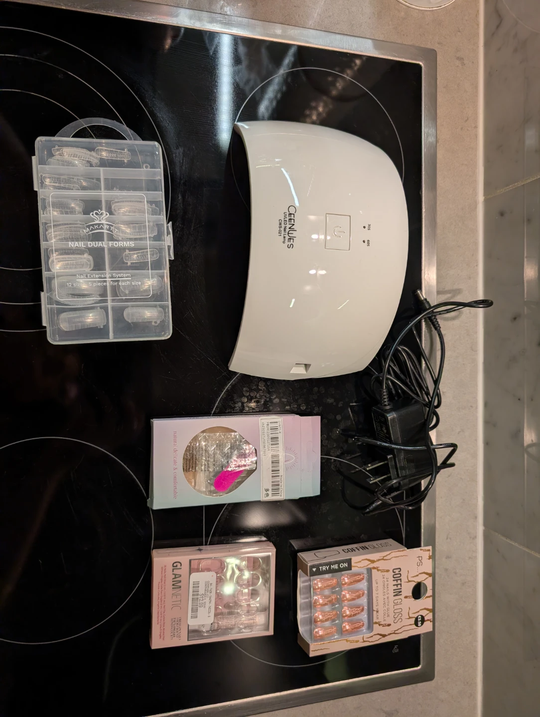 CEENWES UV/LED Nail Lamp and Press-On Nails