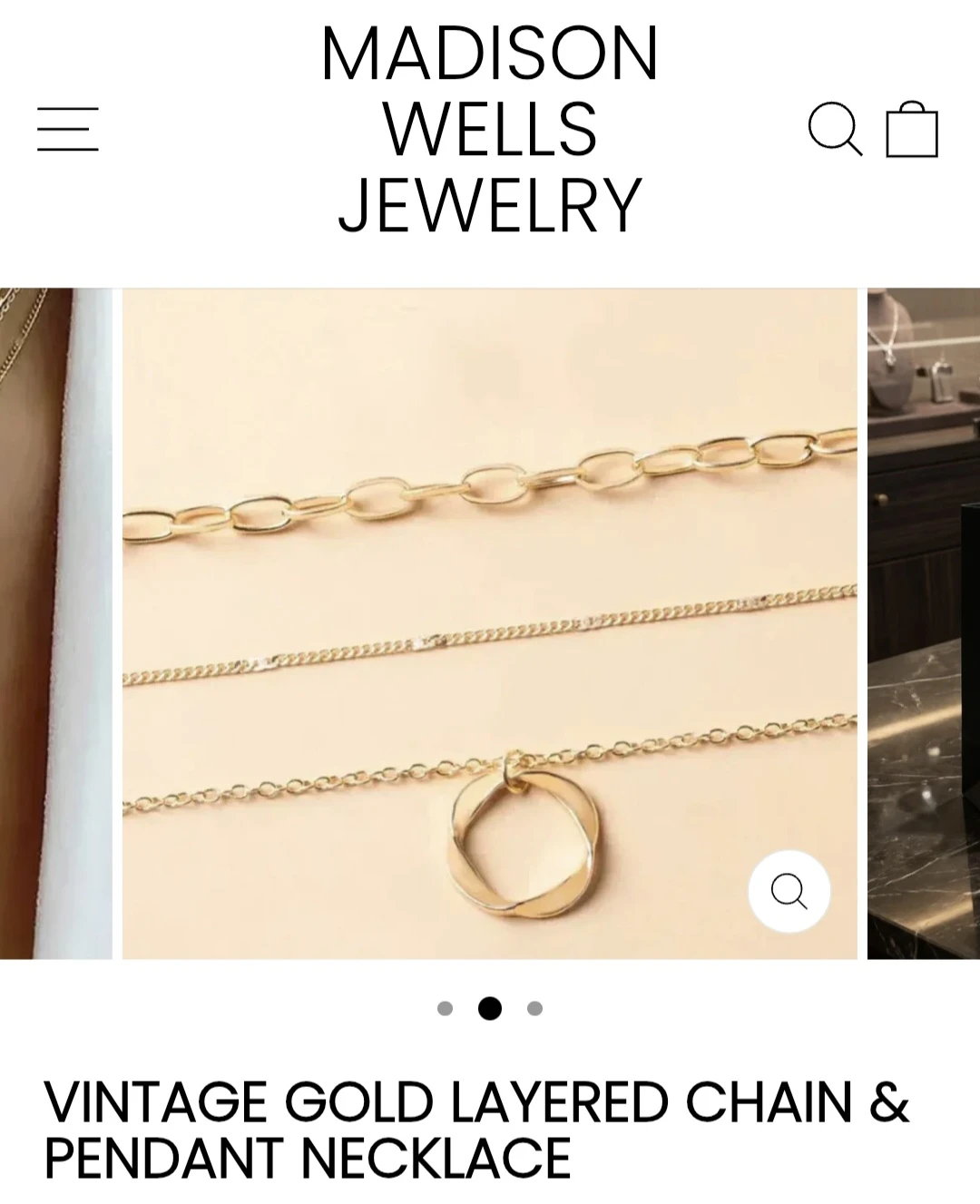 Madison Wells Jewelry Gold Layered Chain Pendant Necklace - photo 2