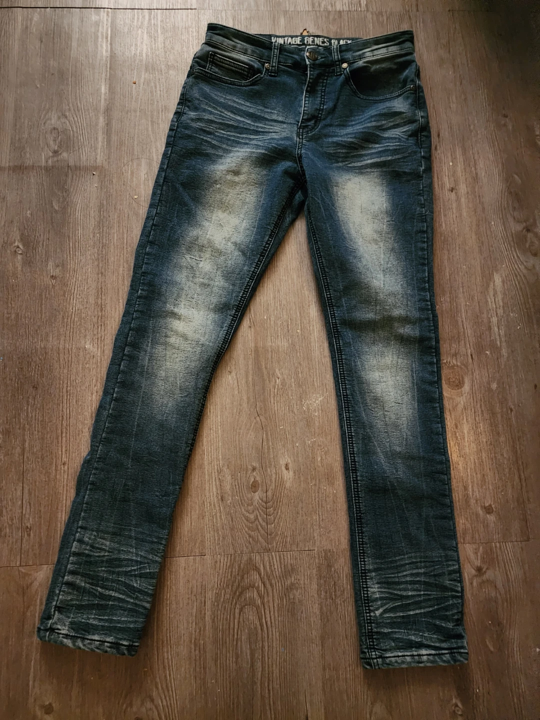 Vintage Genes Black Slim Fit Jeans
