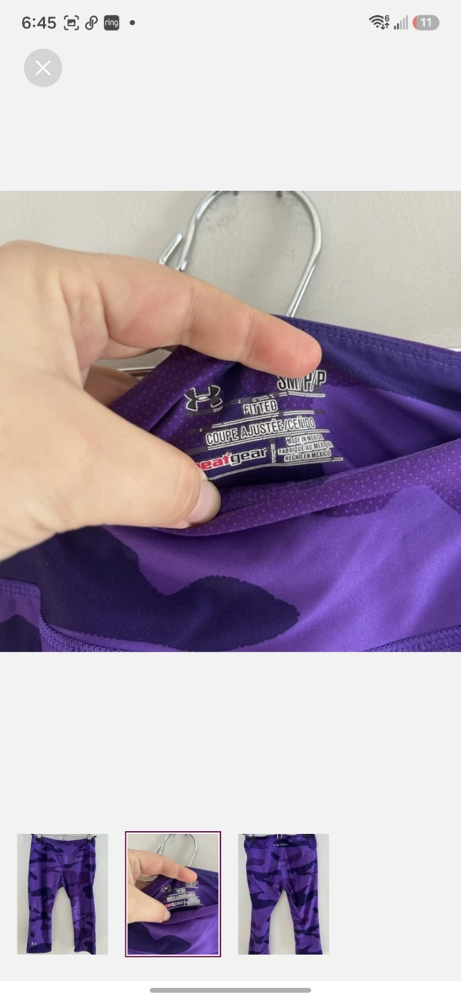 Under Armour Purple Camo Capris Size S/P - photo 2