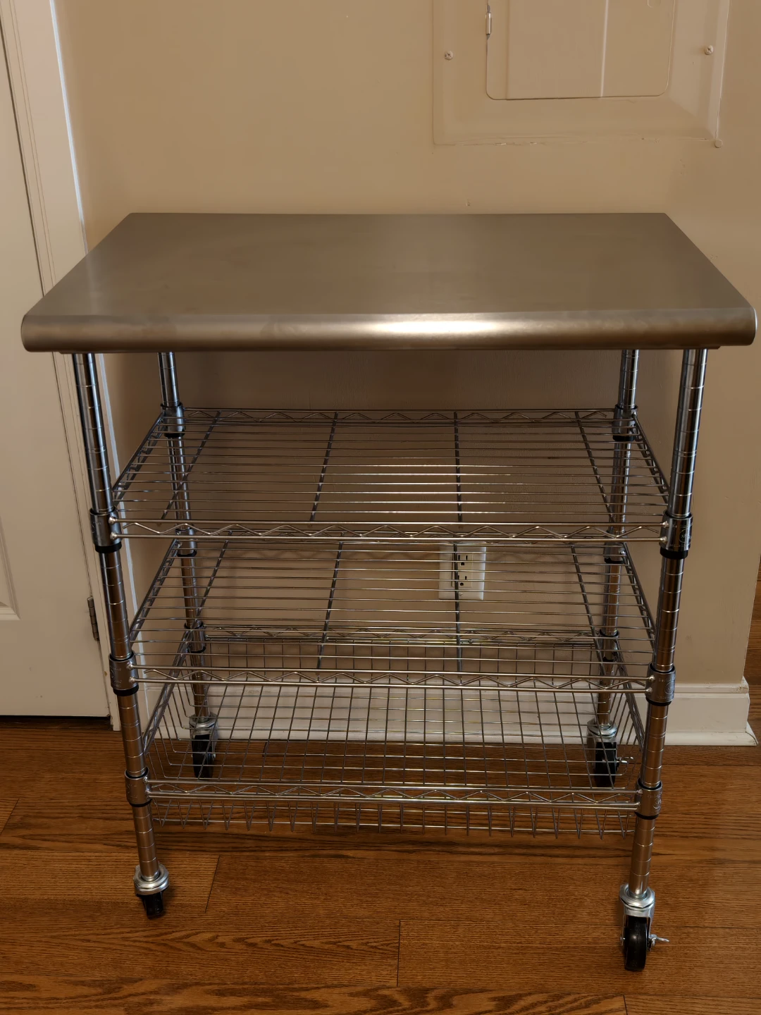 Rolling Kitchen Cart with 3 Shelves