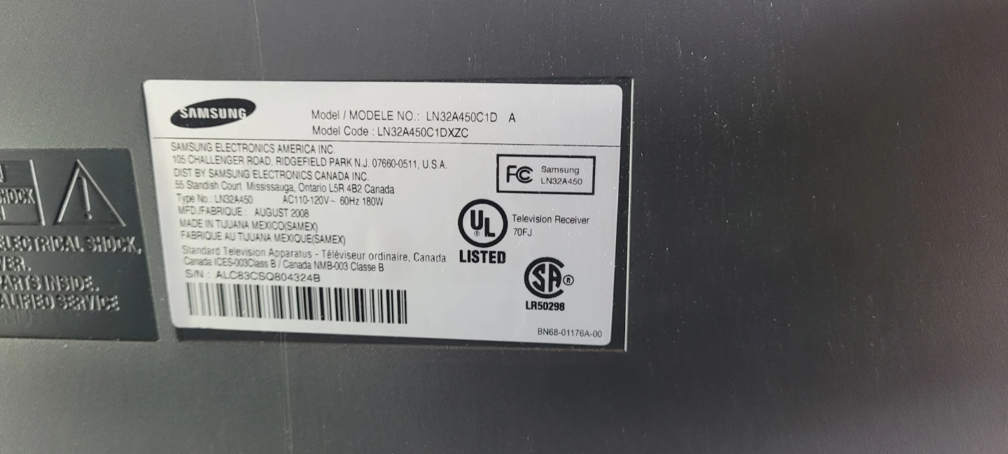 Samsung LN32A450C1D 32" LCD TV