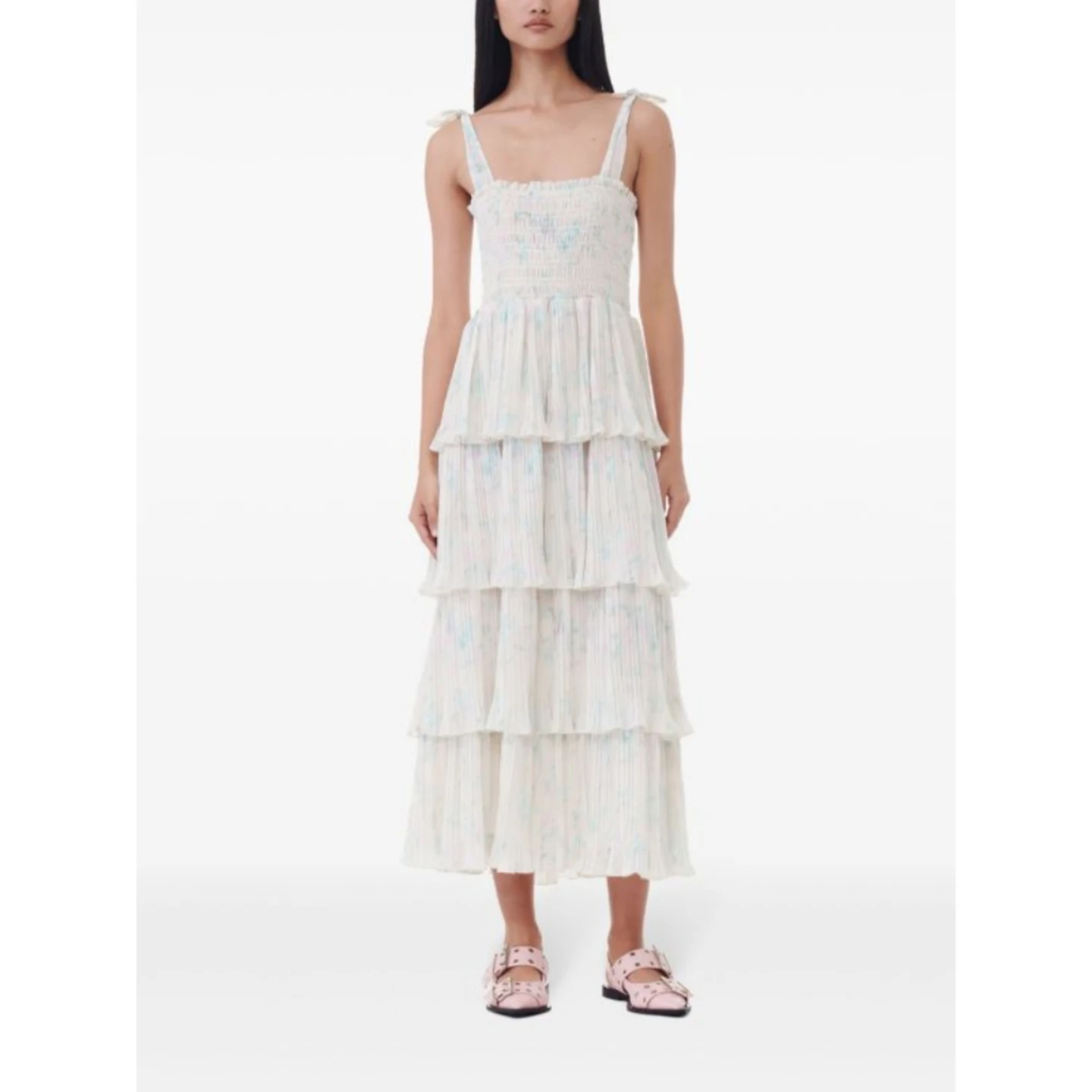 GANNI ruffled  midi dress - photo 2