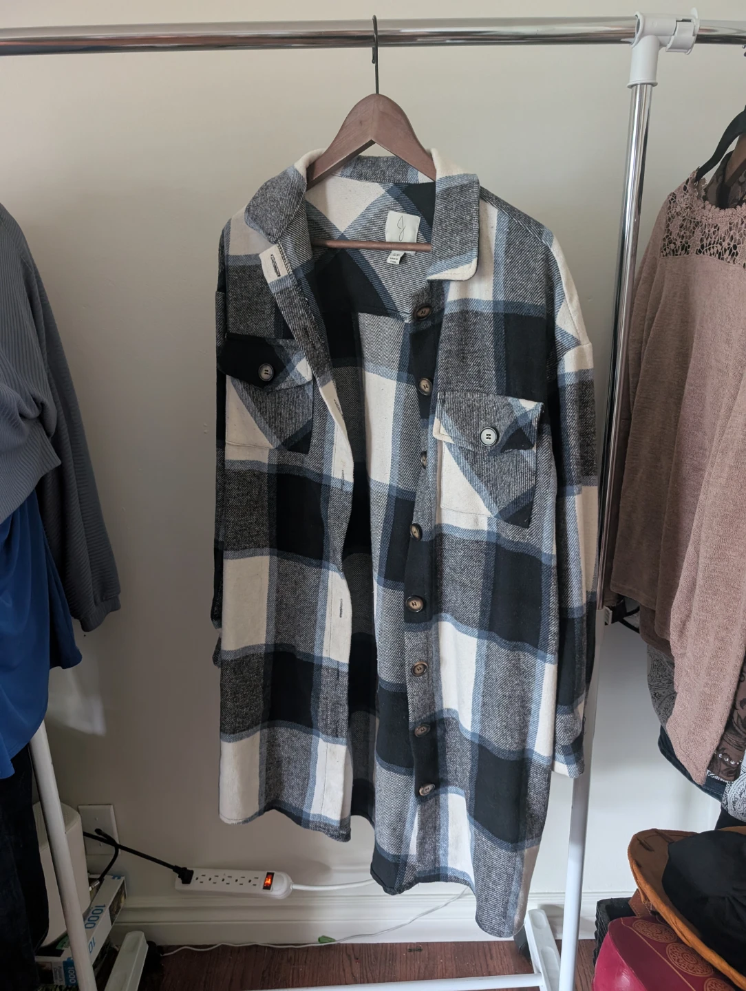 Joie Plaid Long Sleeve Shirt Jacket