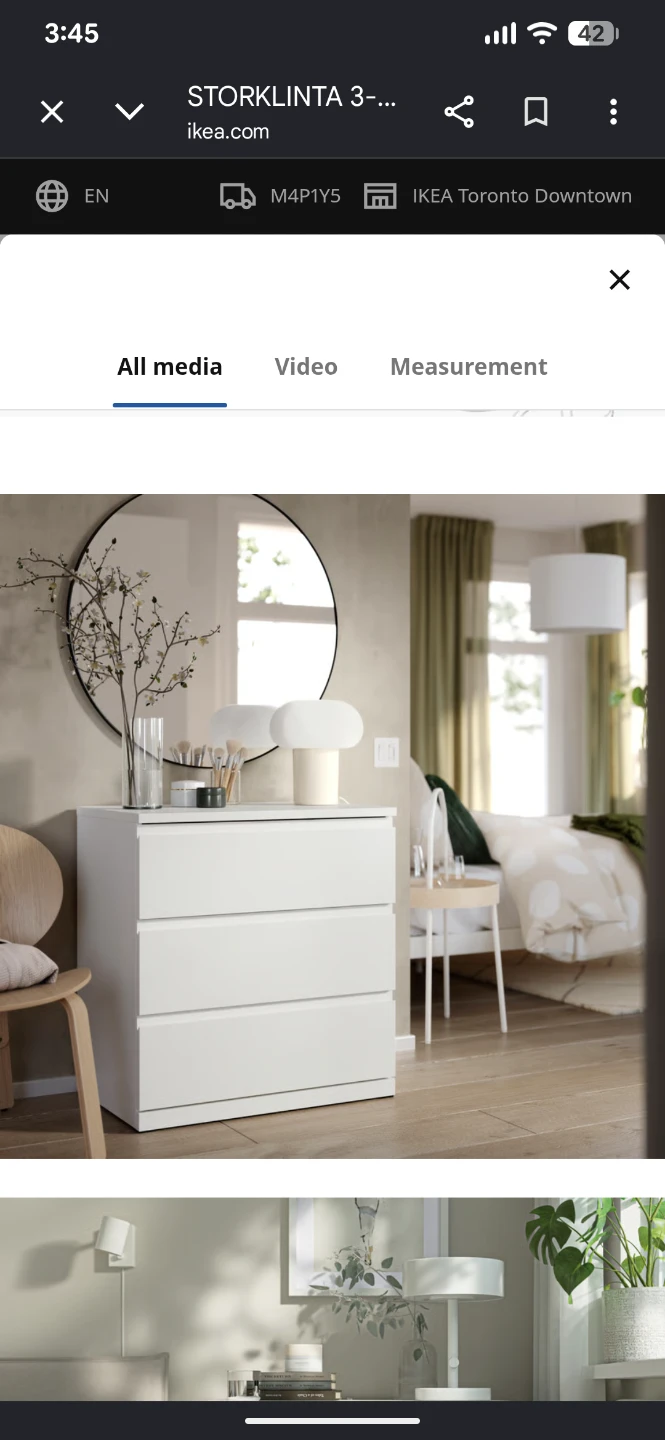 IKEA STORKLINTA 3-Drawer Chest
