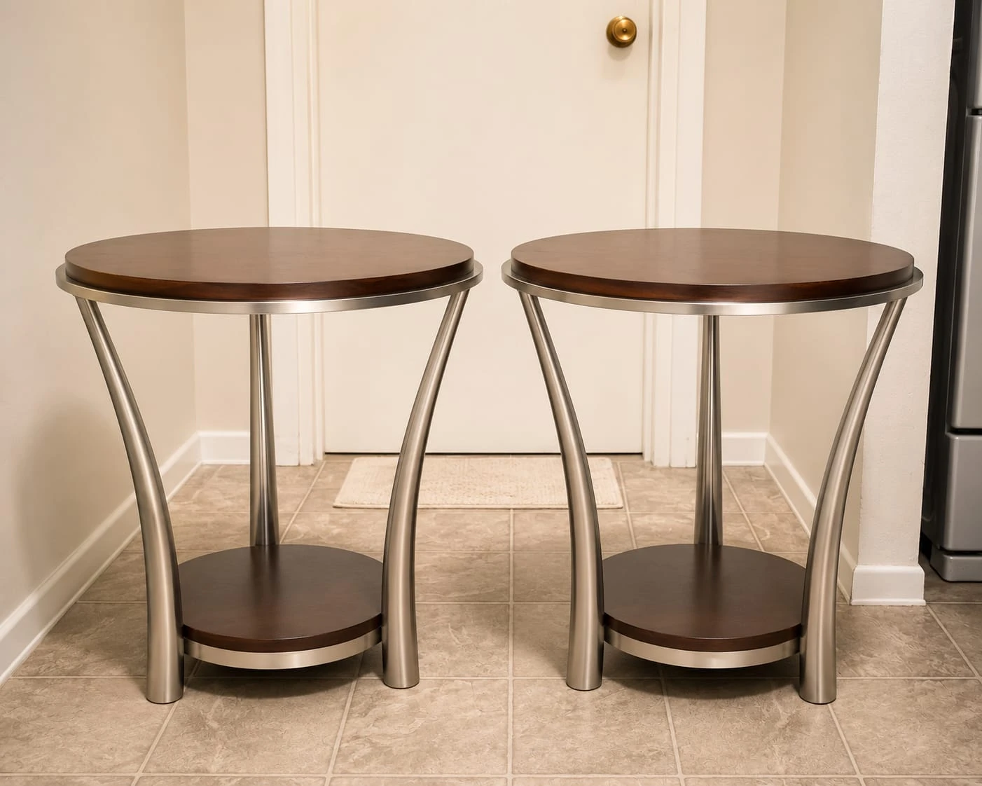 Round Coffee Table with Two Tier Shelf - photo 2