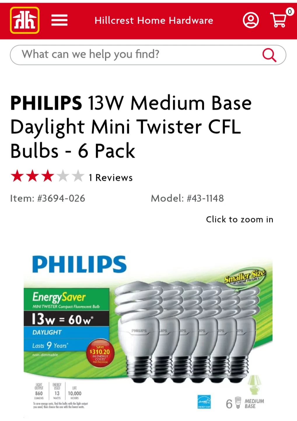 Philips EnergySaver 13W Compact Fluorescent Bulbs - 6 Pack - photo 4