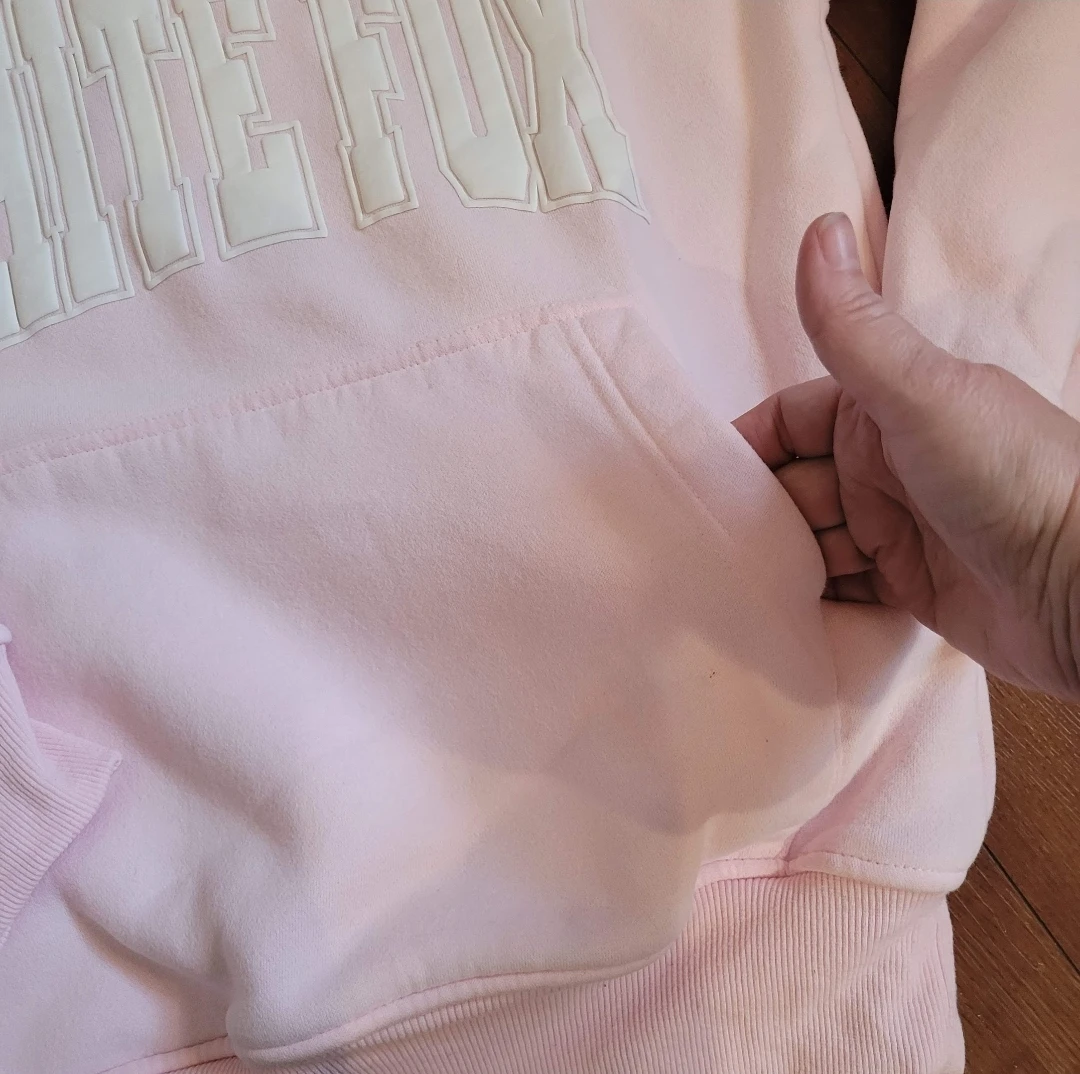 White Fox Pink 2 Piece Lounge Set – Hoodie & Joggers – XXS/XS - photo 3