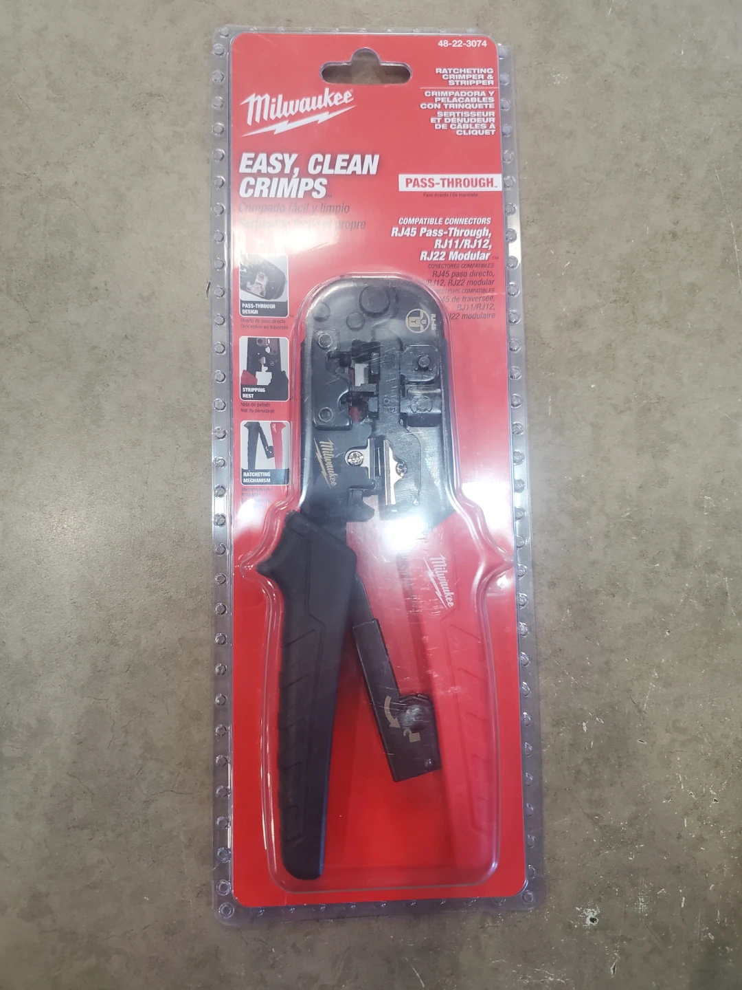 Milwaukee RJ45 Pass-Through Crimper & Stripper