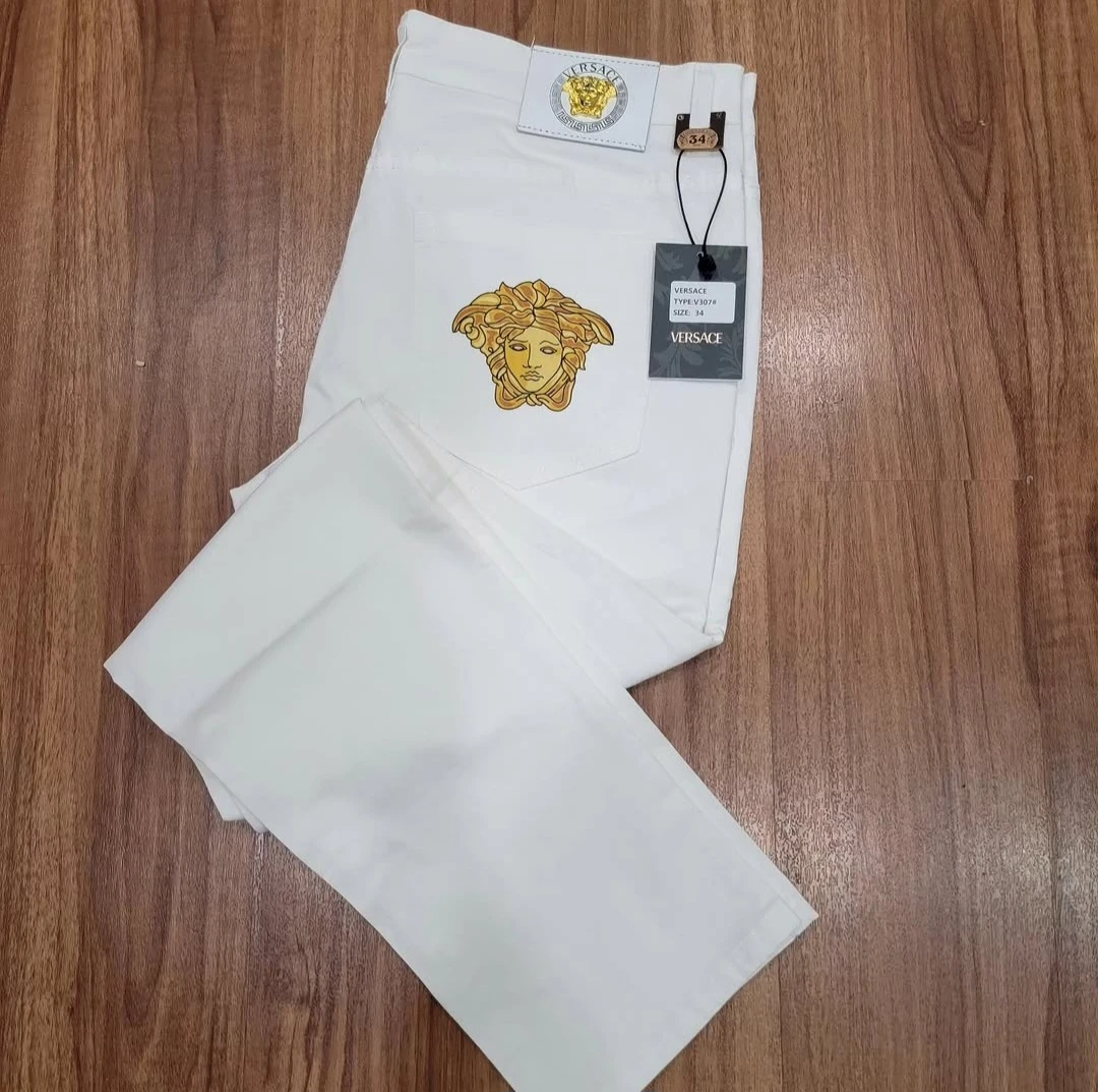 Versace White Medusa Jeans Size 34