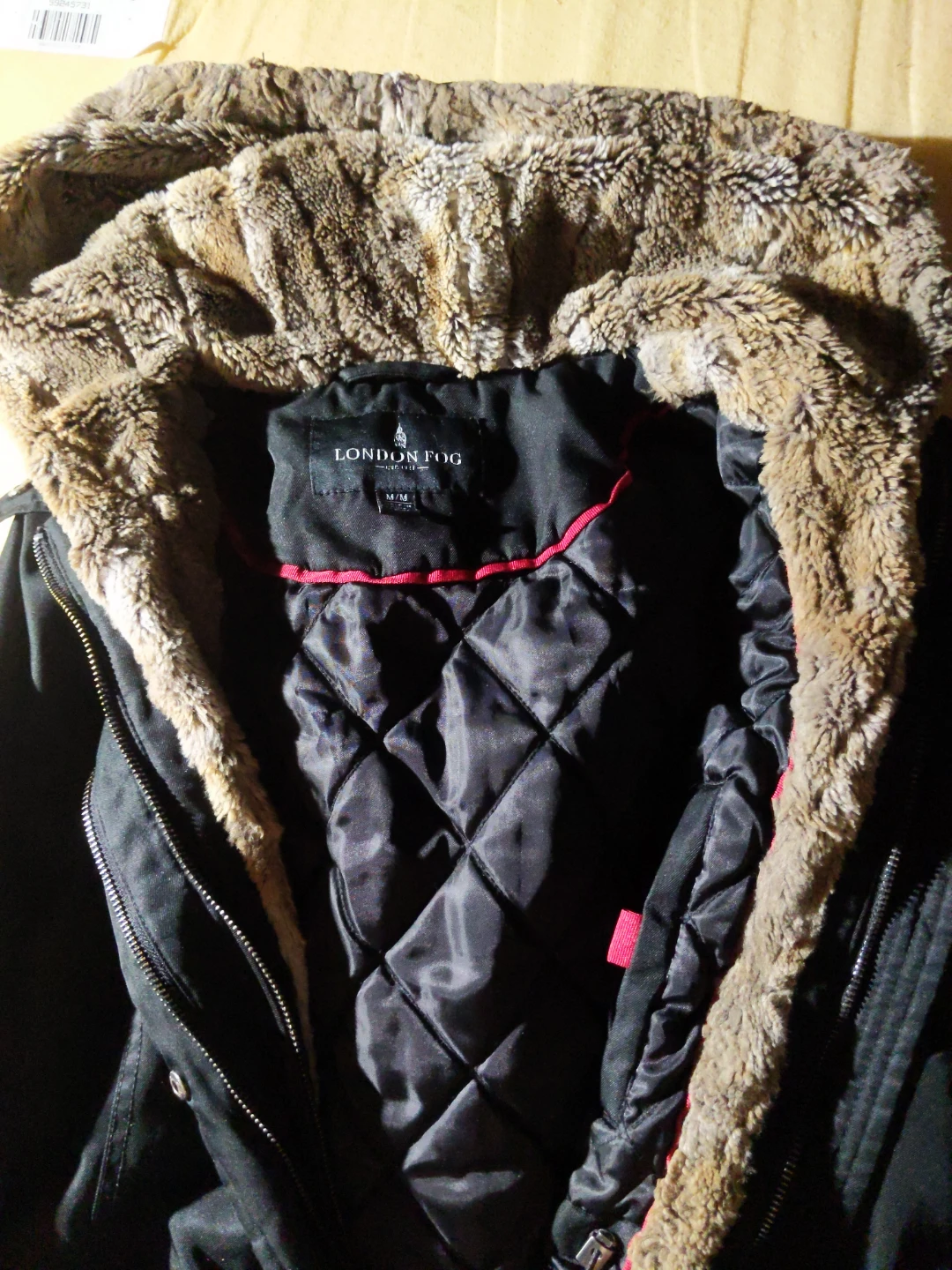 London Fog Black Parka with Faux Fur Hood - photo 2