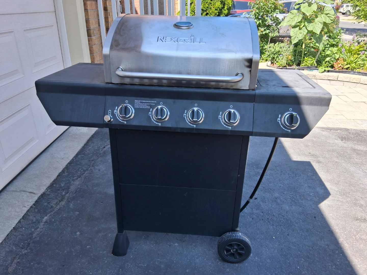 Nexgrill 4-Burner Propane Gas Grill with Side Burner