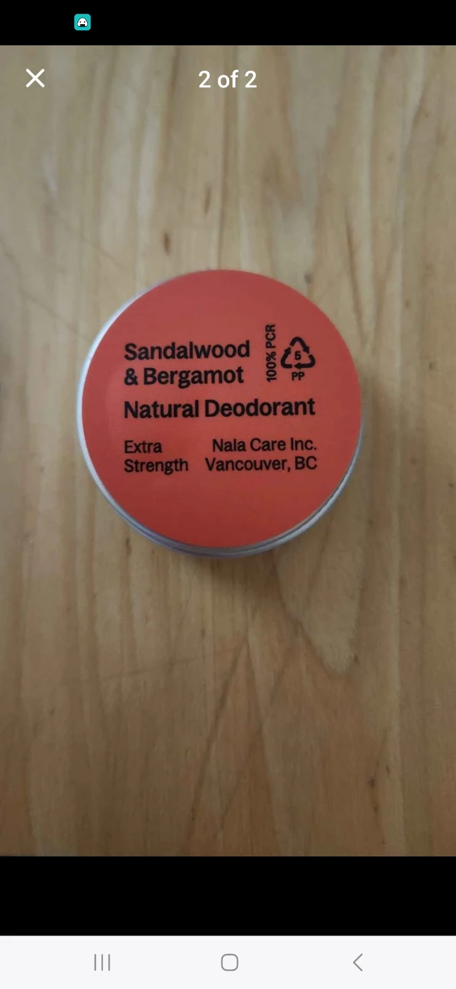 Nala Care Extra Strength Sandalwood & Bergamot Natural Deodorant - photo 2