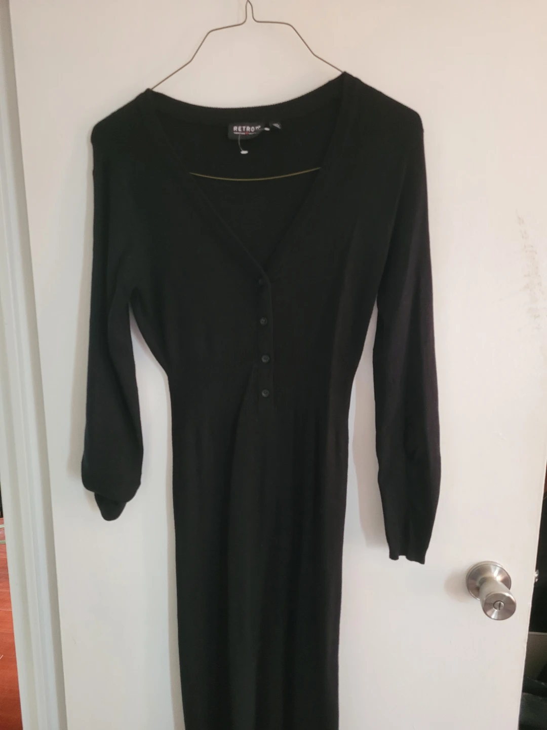 RETROSPECT Black Long Sleeve Knit Dress - never worn