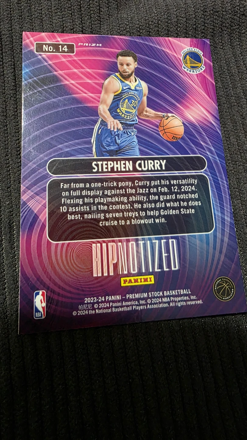 2023-24 Panini NBA Hoops Stephen Curry Basketball Card - photo 2