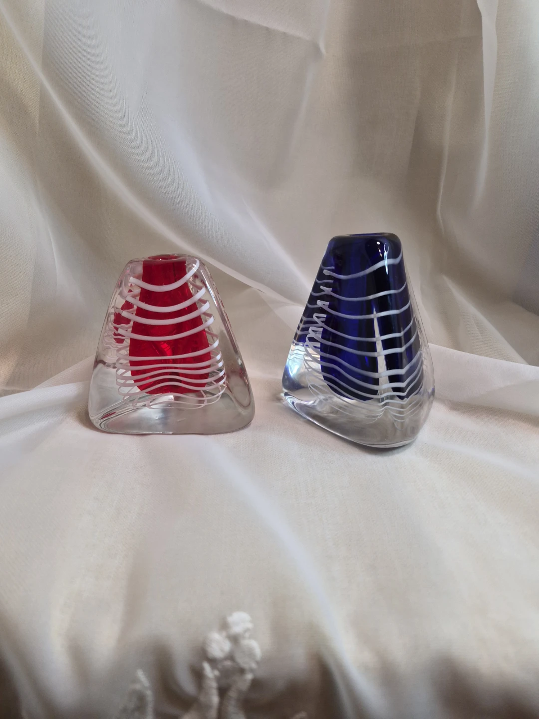 Pair of Art Glass Perfume Bottles...