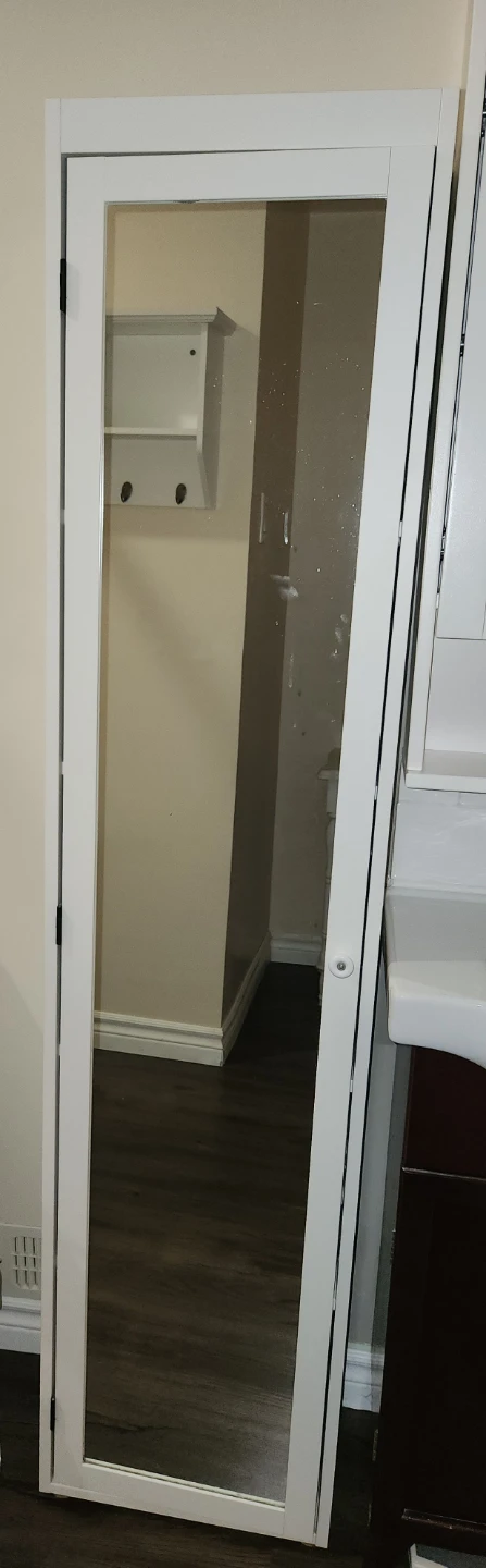 White Cabinet with Mirror