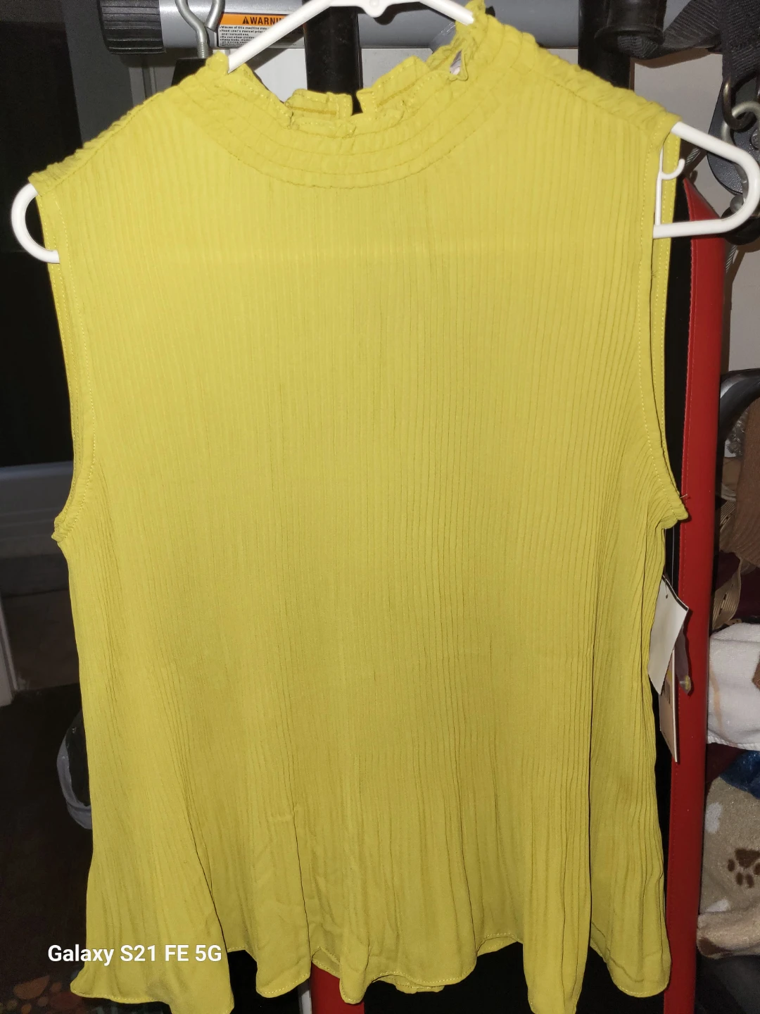 Women's Sleeveless Pleated Mock Neck Top - photo 3