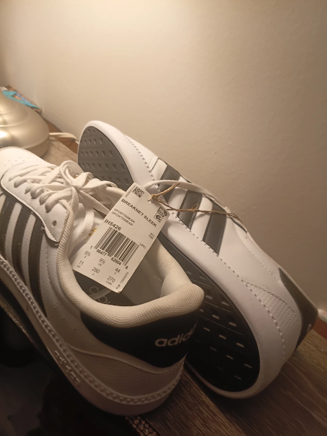 Adidas Breaknet Sleek Sneakers White Black Size 11