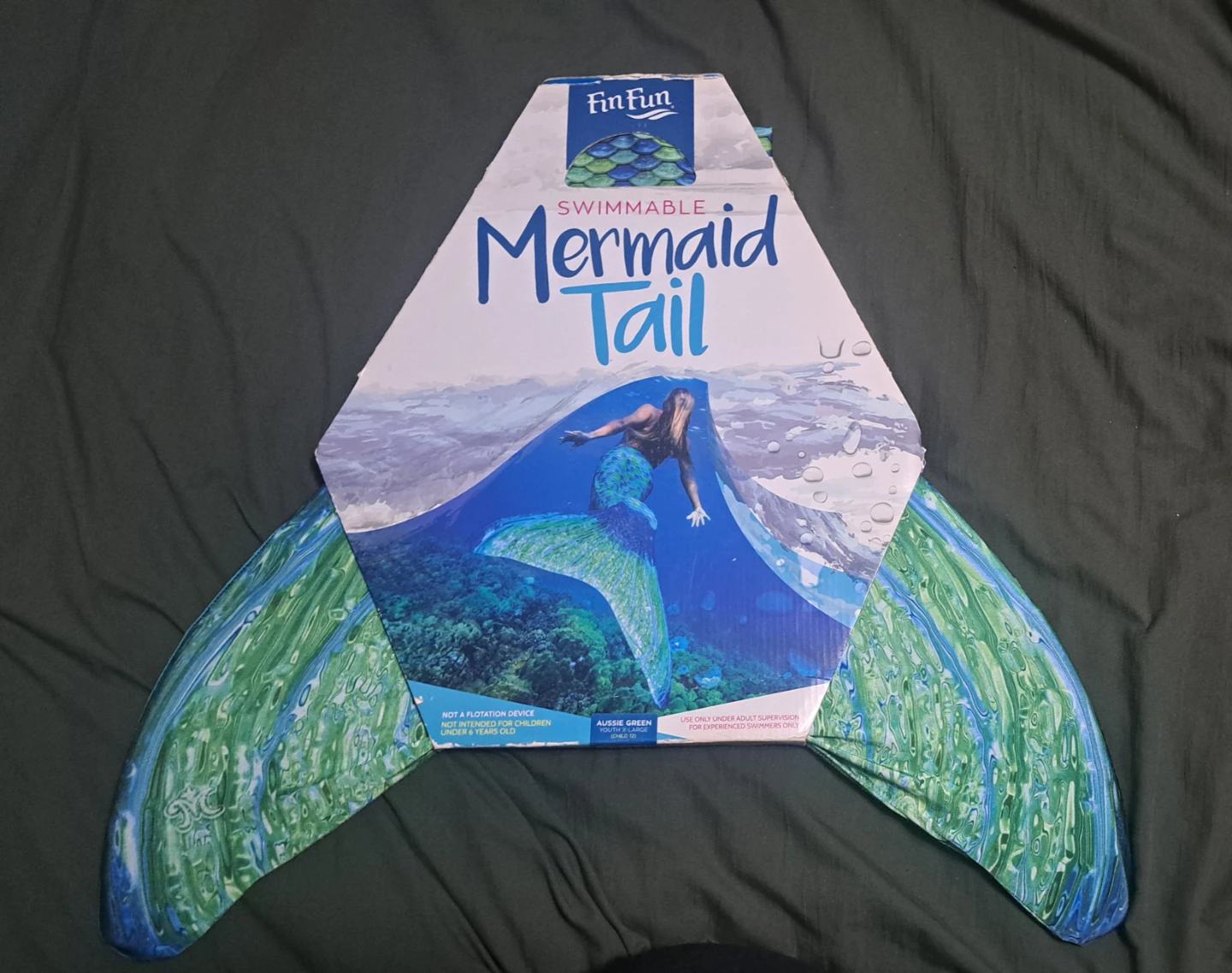 Fin Fun Mermaid Tail - Aussie Green Youth X-Large (child 12)