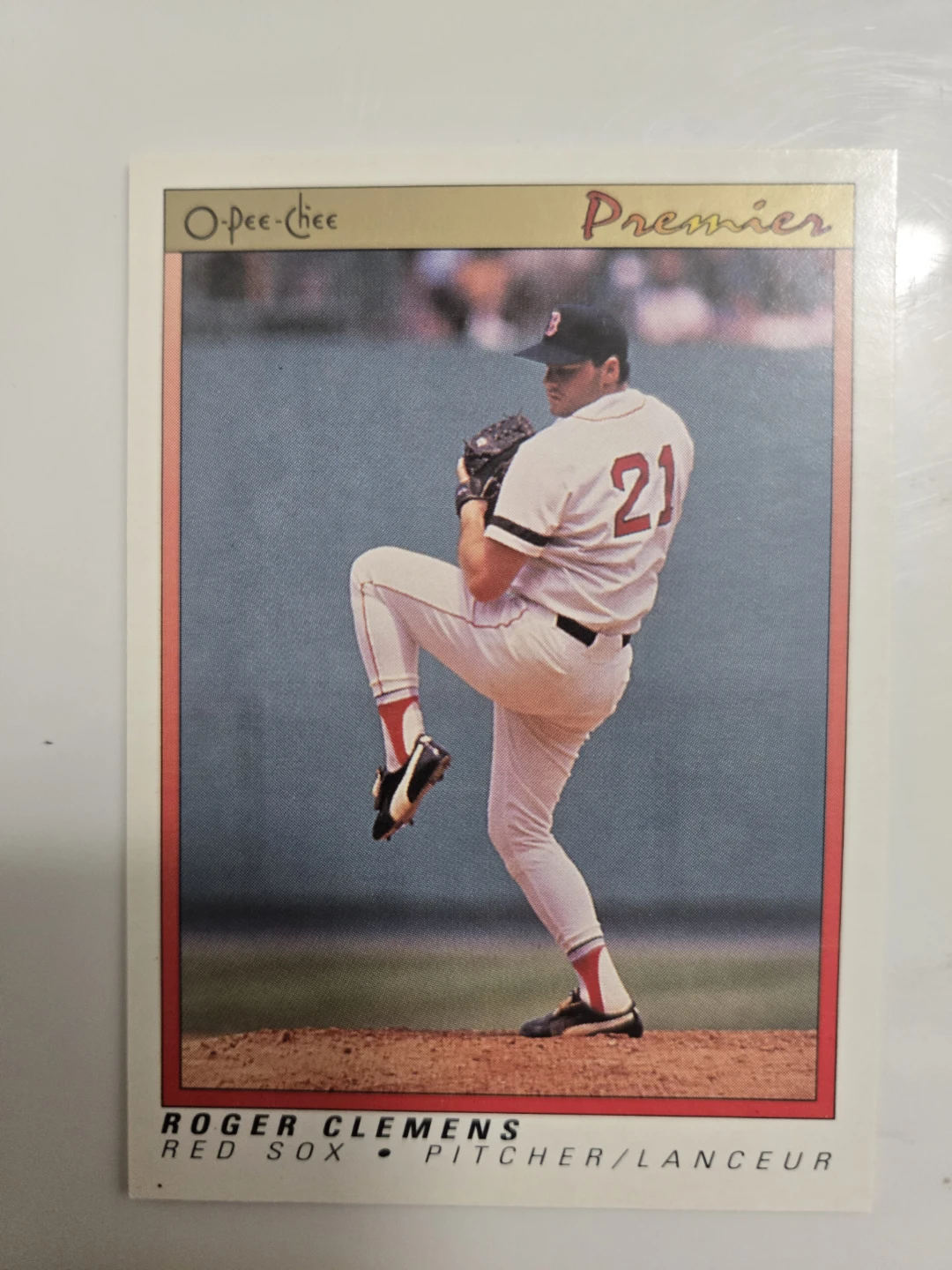 1990 O-Pee-Chee Premier Roger Clemens Baseball Card
