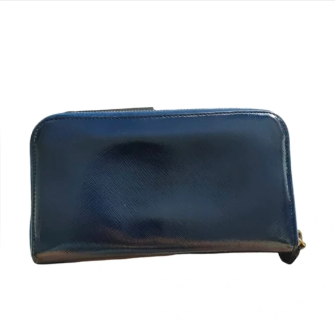 Prada Milano Navy Blue Leather Long Wallet - photo 2