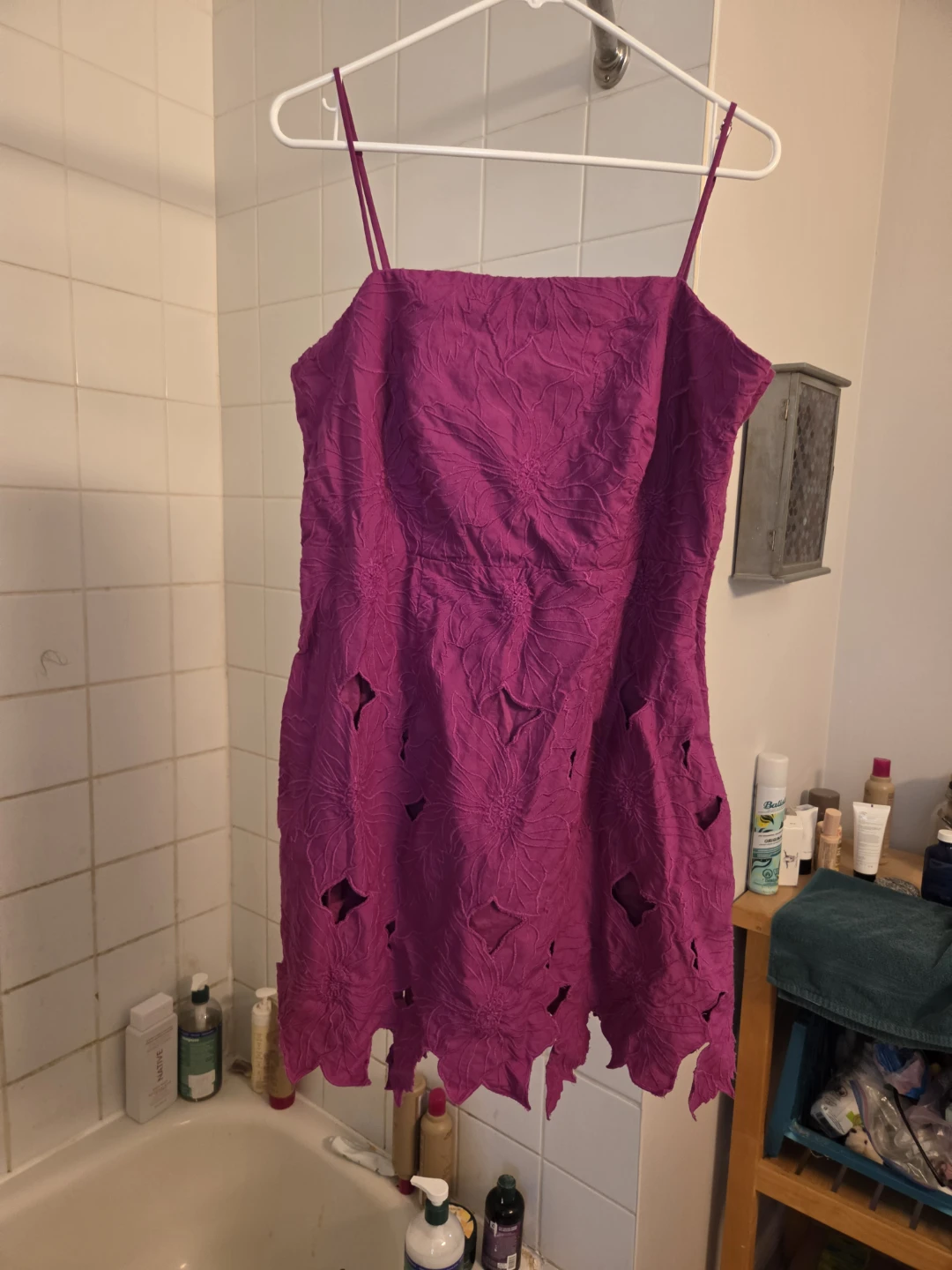 Pink Floral Cut-Out Mini Dress H+M