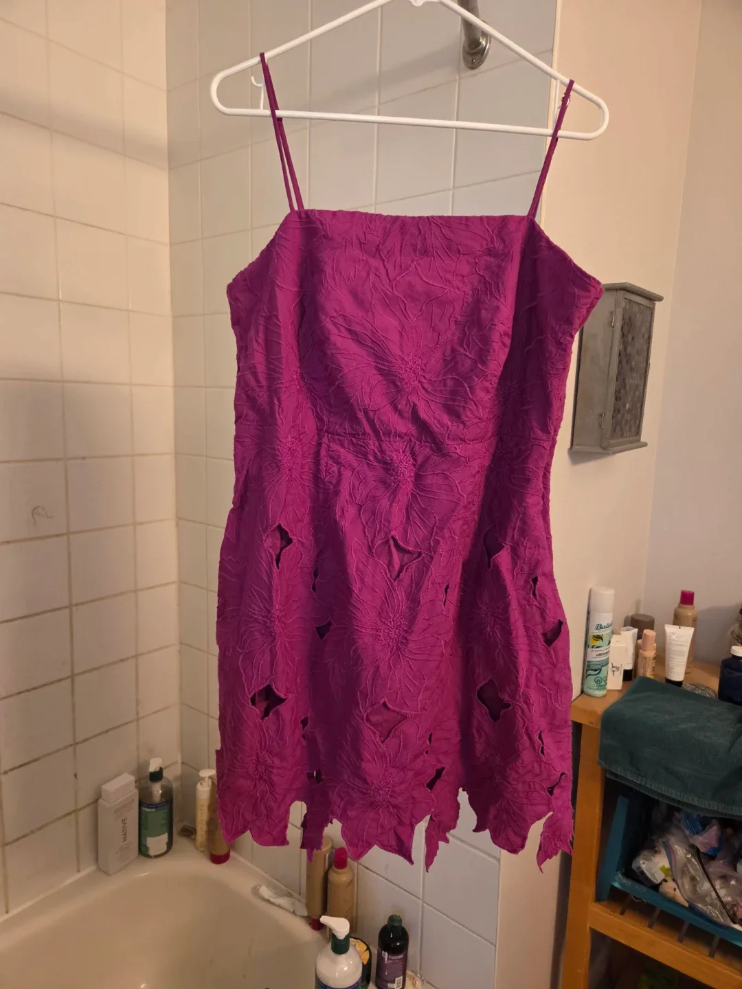 Pink Floral Cut-Out Mini Dress H+M