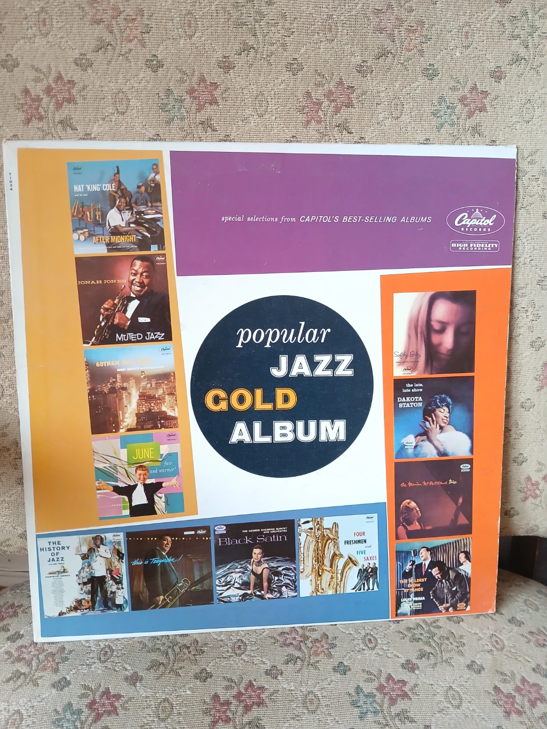 Capitol Records Popular Jazz Gold Album Vinyl Record