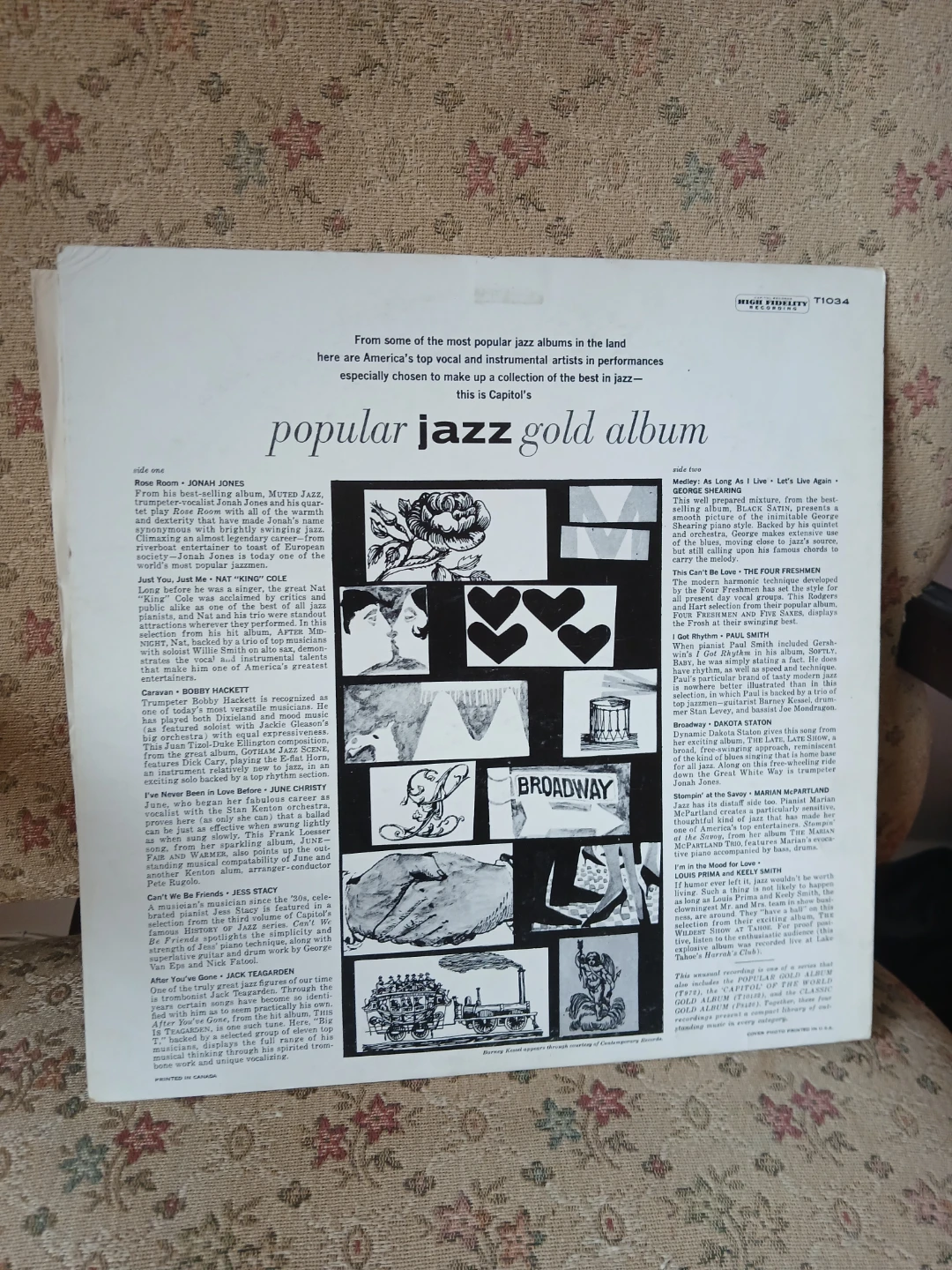 Capitol Records Popular Jazz Gold Album Vinyl Record - photo 4