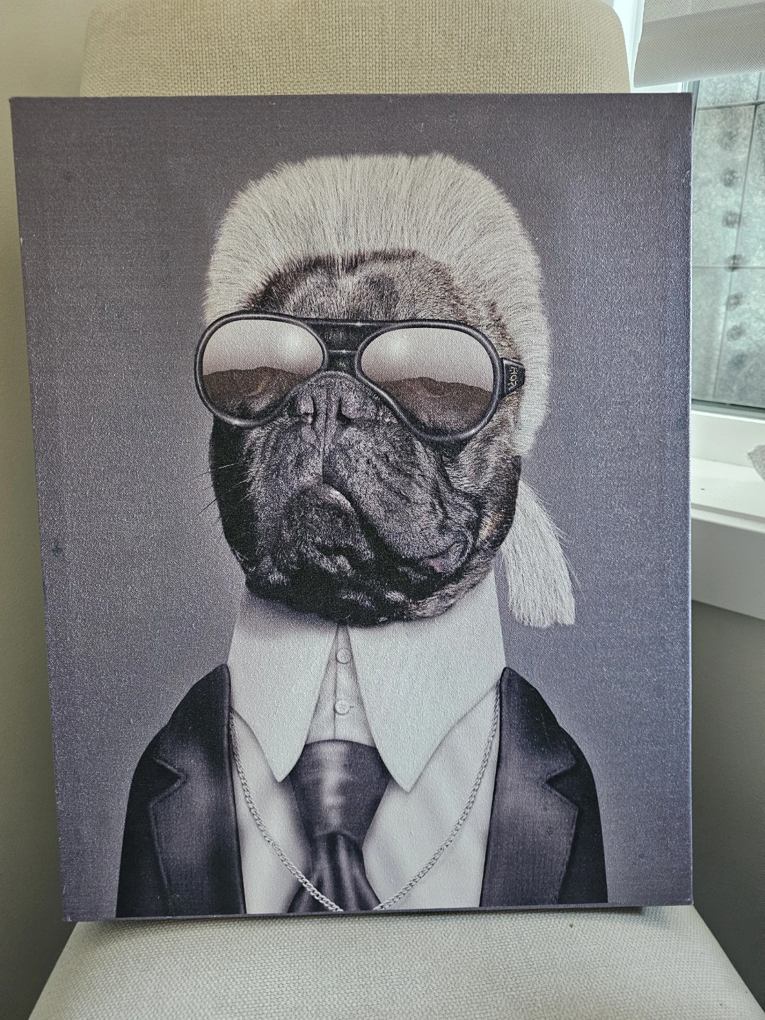 Pets Rock 16x20 Canvas Art Pair - Einstein & Karl Lagerfeld - photo 2