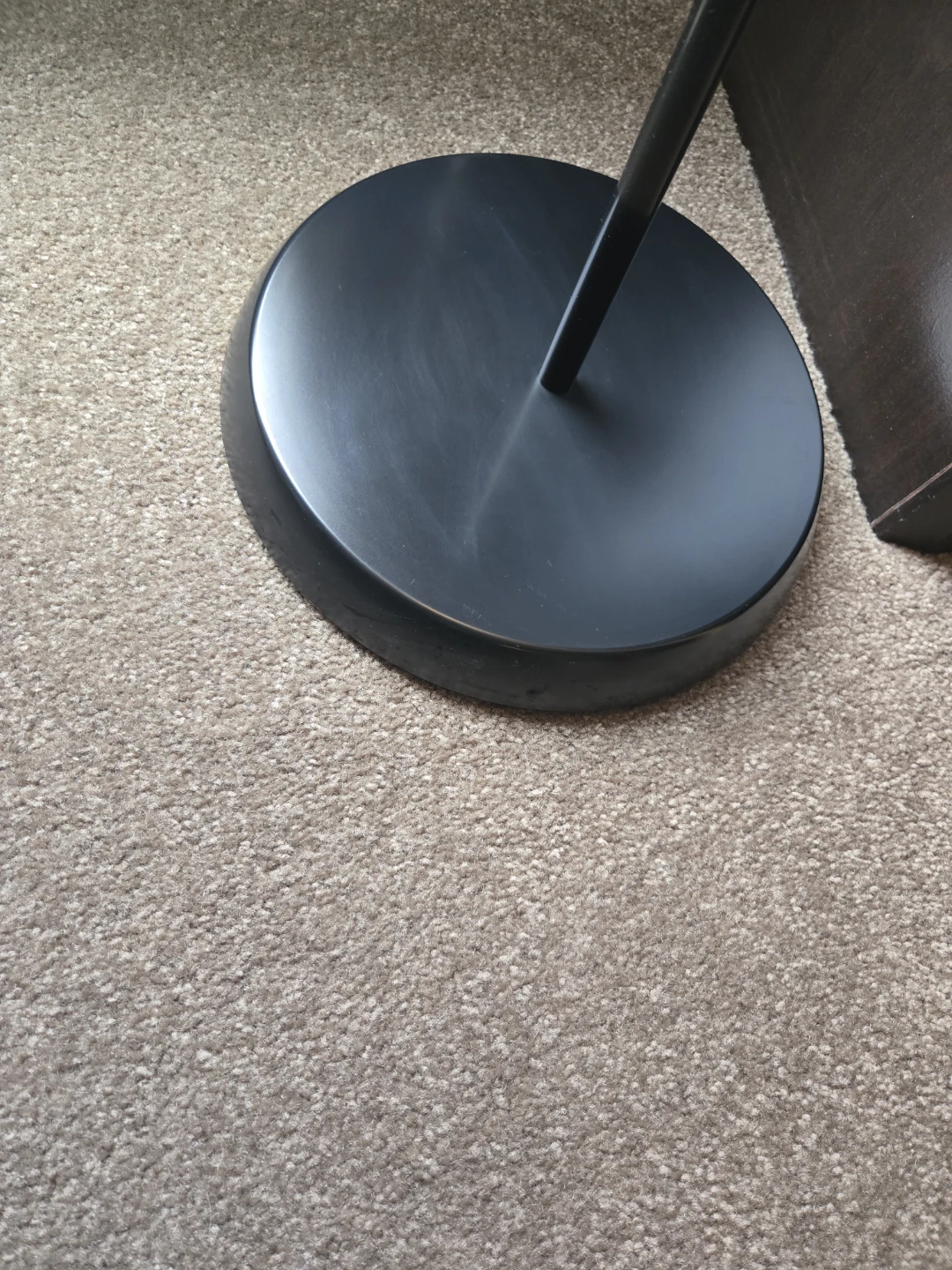 Black Floor Lamp with Frosted Shade - photo 4