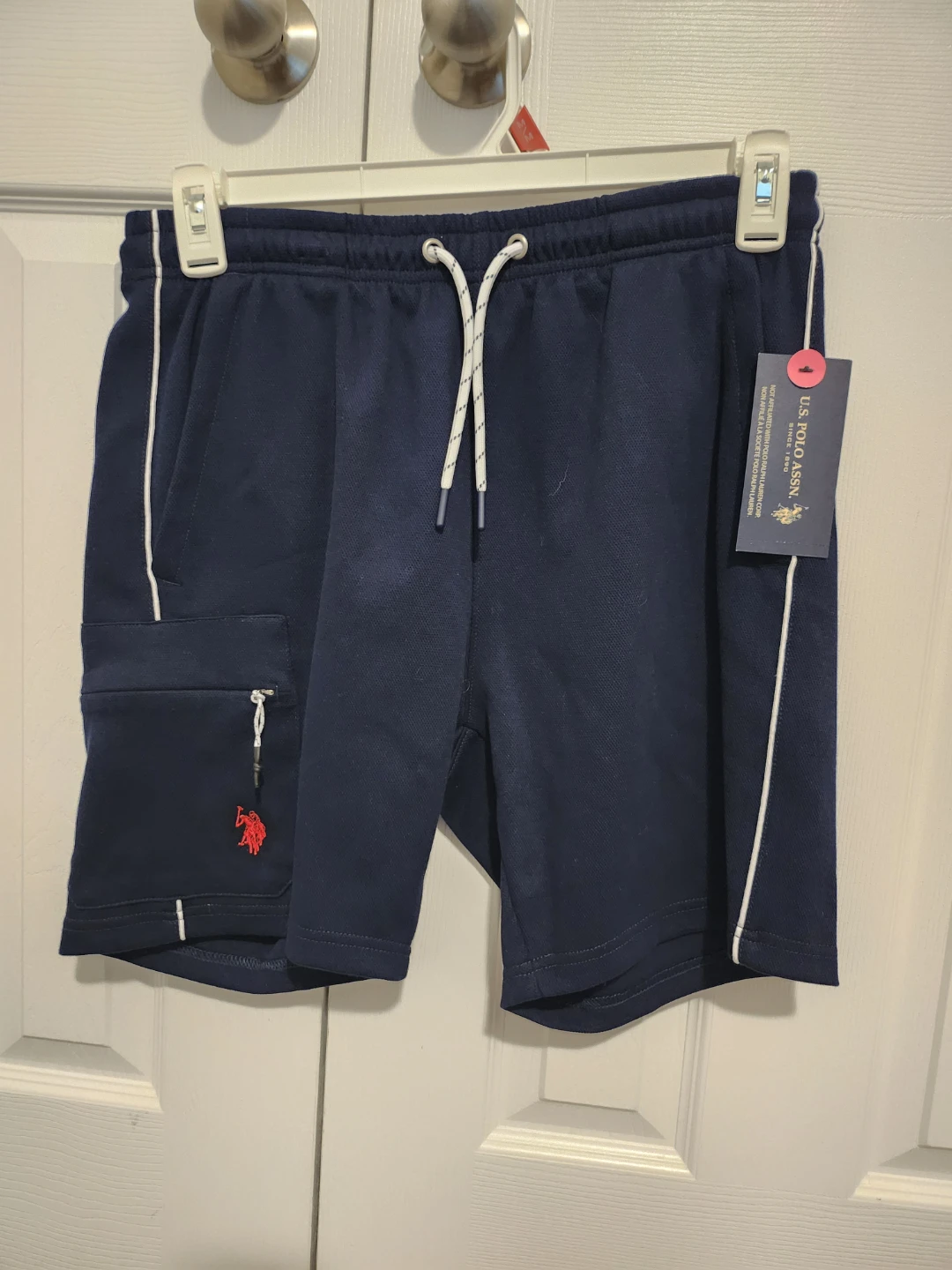 U.S. Polo Assn. Navy Shorts with Red Logo