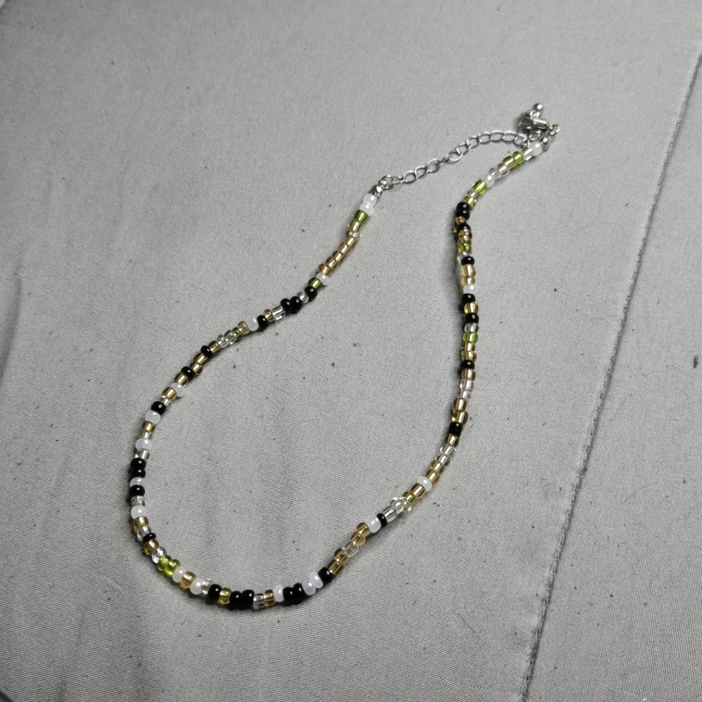 Beaded Necklace with Chain