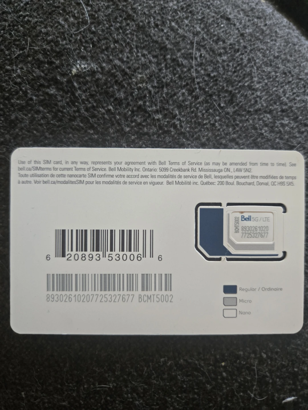 Bell Multi SIM Card 5G LTE - photo 2