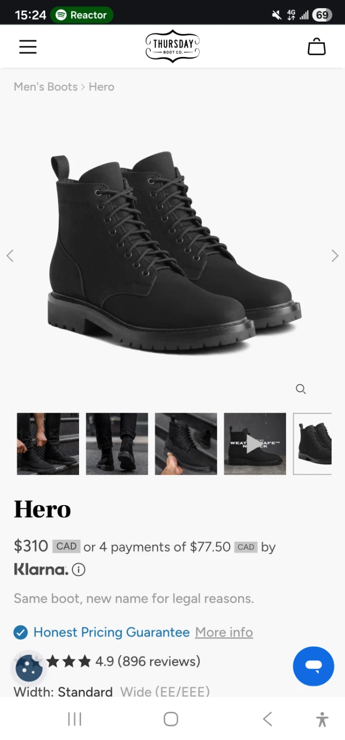 Brand new in Box - Men's Thursday Hero Boots