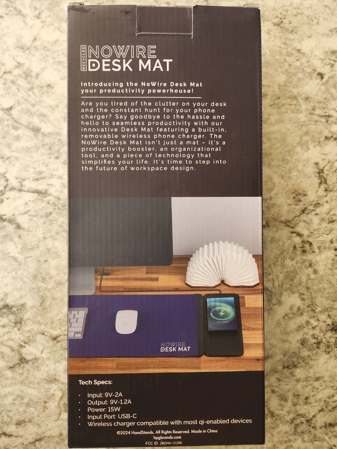 NOWIRE Desk Mat with Wireless Phone Charger - photo 2