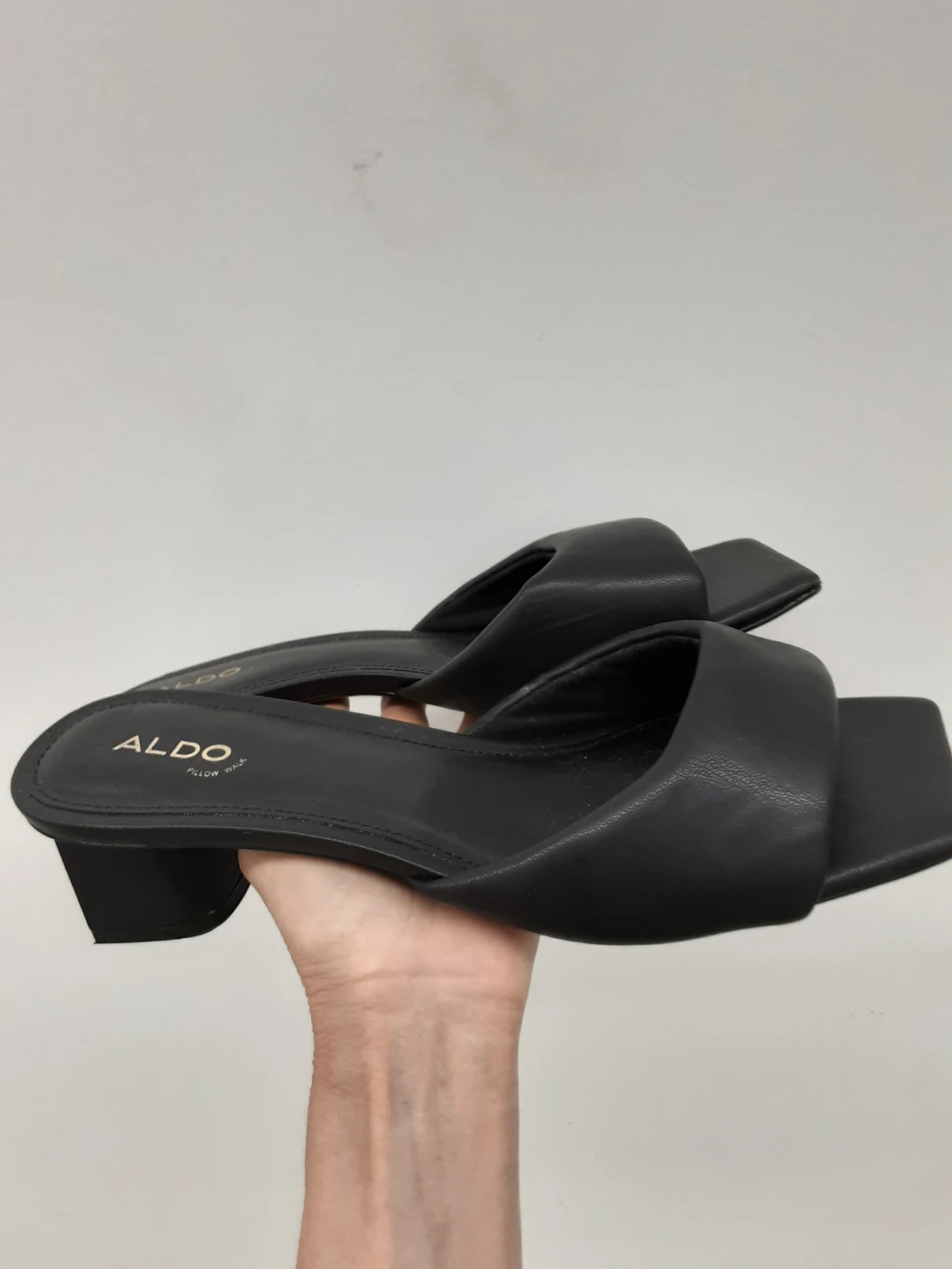 ALDO Black Pillow Walk Heeled Slides