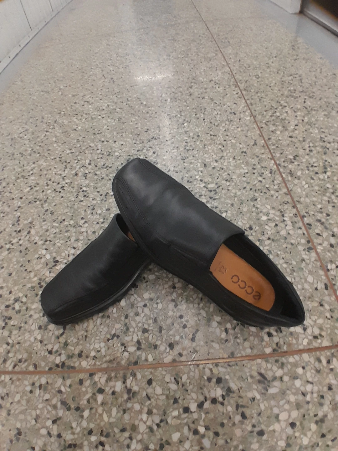 Black Leather ECCO Slip-On Shoes Men's Size  EU 44 US 10.5 - photo 4