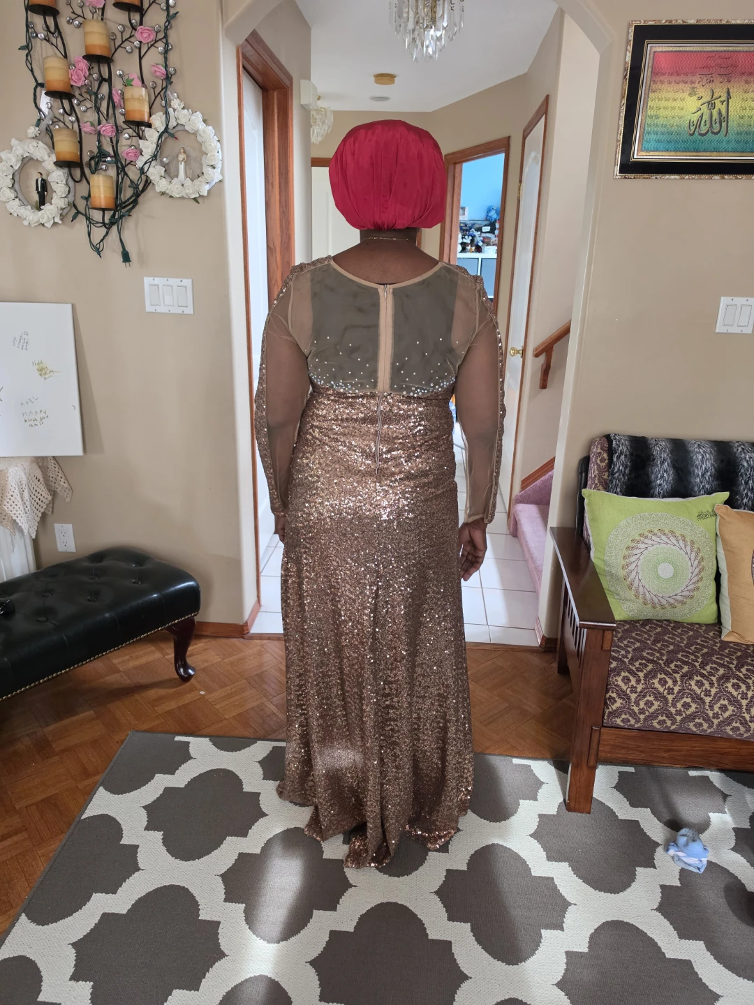 Sparkly sequined evening dress - photo 2