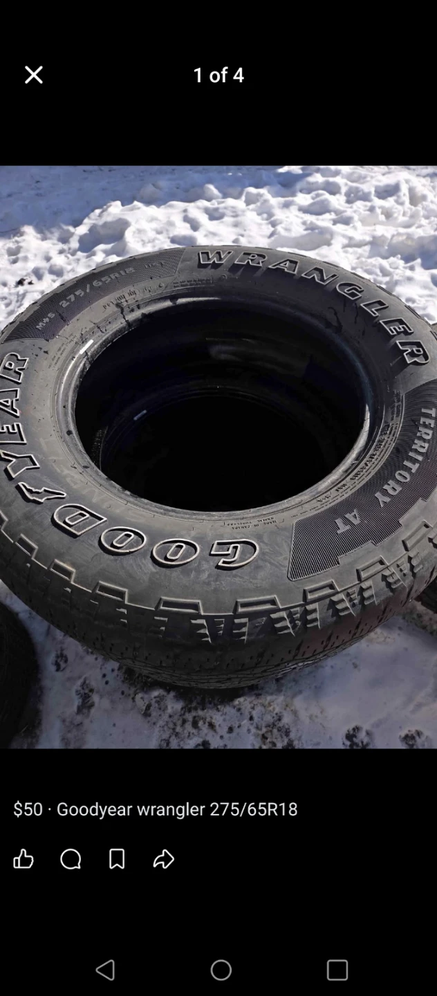 Goodyear Wrangler Territory AT Tire 275/65R18