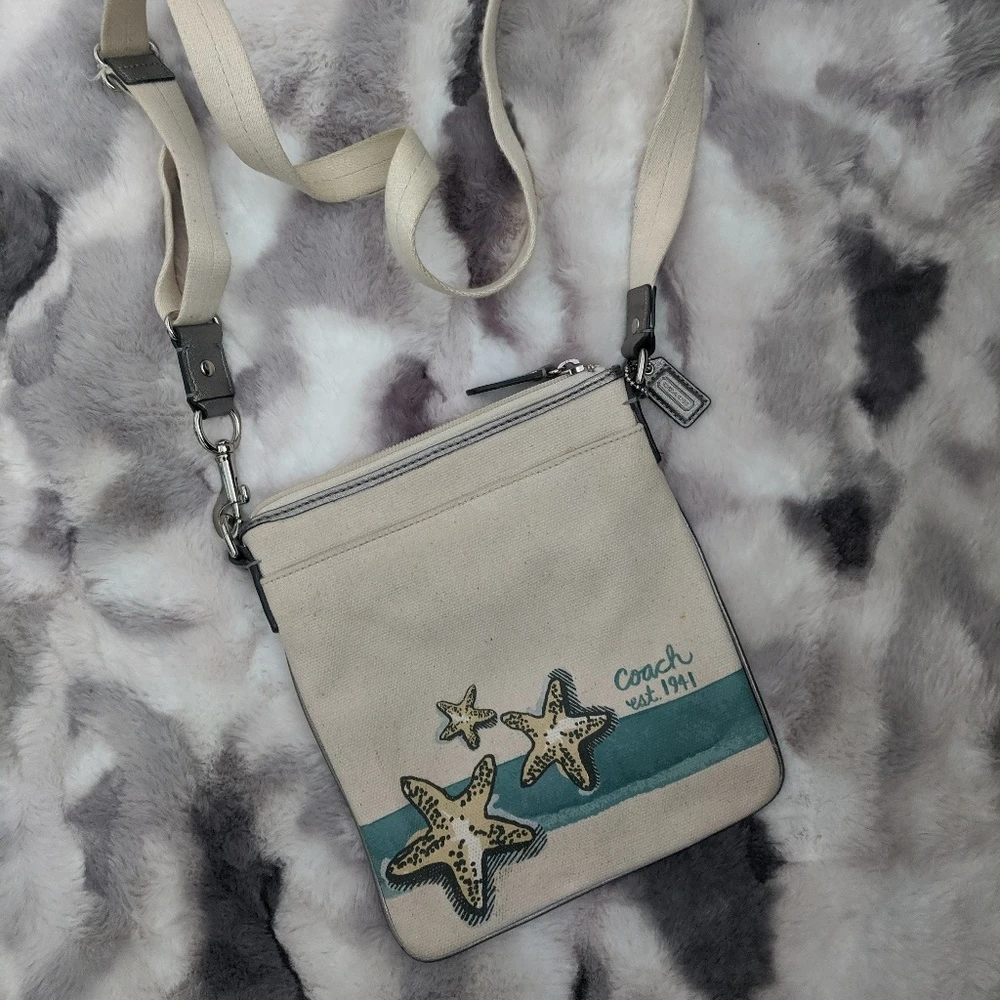 Coach Y2K Rare Vintage Canvas Starfish Crossbody Bag - photo 2